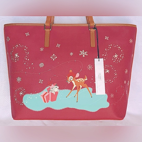 SALE - Dooney & Bourke Disney Parks Disney Christmas Holiday Large Tote Bag - Picture 9 of 15